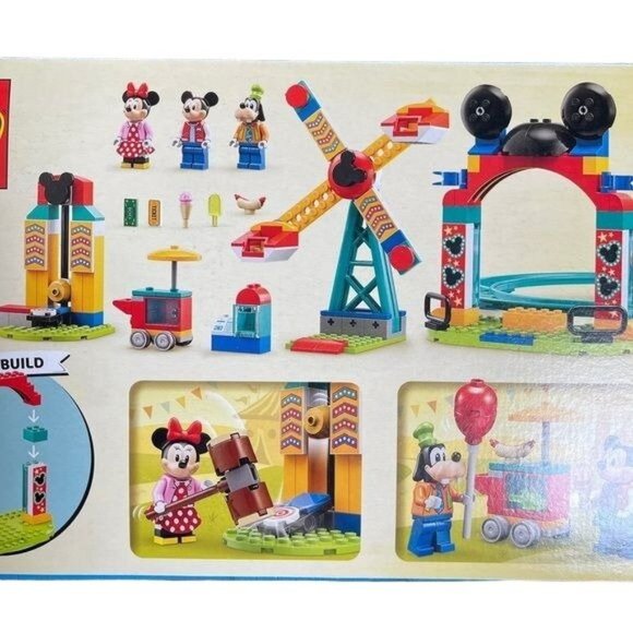 Lego 10778 Disney Mickey Minnie Goofys Fairground Fun 184 Pcs New retired - Picture 6 of 11